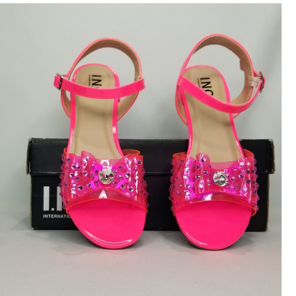 INC International Concepts Big Girls Vida Round Toe Dress Sandal Size 3 Pink NWT - Picture 2 of 9